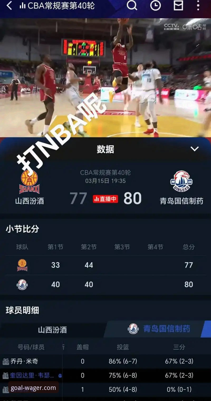 CBA季后赛山西2-0横扫青岛晋级八强，世界杯竞彩体育观赛指南